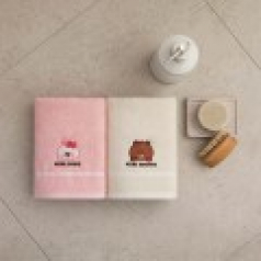 캐릭터수건 기념수건 라인 세면 브라운앤프렌즈 130g 수건 고급 타올 호텔수건 L06