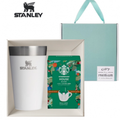 스탠리 파인트컵 화이트 스타벅스 커피 기프트 선물세트