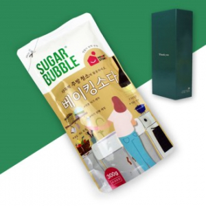 다용도 주방세제 식기세척 과일 야채 젖병 세정 슈가버블 베이킹소다 300g + 개별케이스