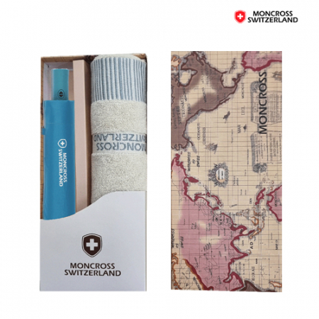 몽크로스 3단 완전자동 솔리드 우산 + 몽크로스 바코드 타올 1P 세트 #3