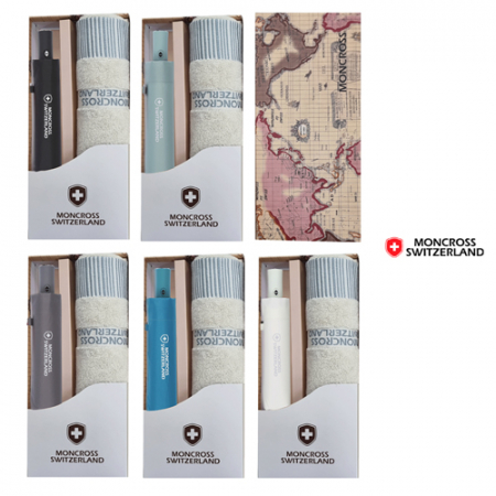 몽크로스 3단 완전자동 솔리드 우산 + 몽크로스 바코드 타올 1P 세트 #2