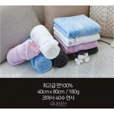 피에르가르뎅 기념수건 40수코마사 180g 수건 고급 타올 호텔수건 PC01