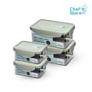 CHEFWARE  클리어 플러스  직사각 4조 세트