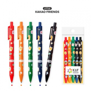 카카오 LF 러블리 슬렌더 중성펜 5P세트(0.38)