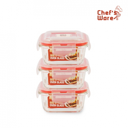 CHEFWARE 오븐글라스   정사각 3조 2조 세트 #2