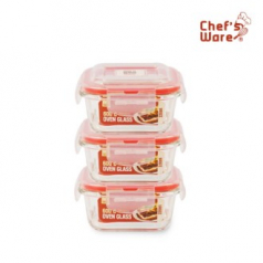 CHEFWARE 오븐글라스   정사각 3조 2조 세트