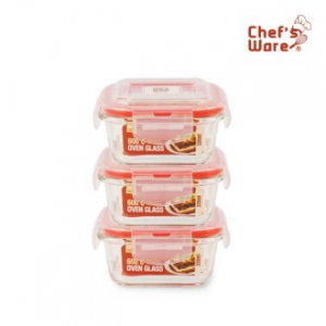 CHEFWARE 오븐글라스   정사각 3조 2조 세트