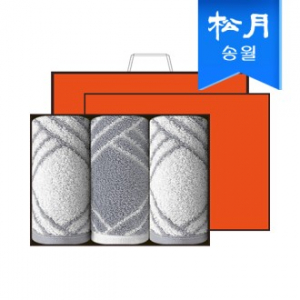 [송월타올] 몽블랑 200g 세면타올 호텔수건 3매세트+쇼핑백