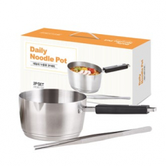 리빙아트 데일리 누들팟 2P세트(라면냄비+집게)