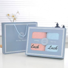 666 흡수성 타월 순면 더블 선물 상자 2개입