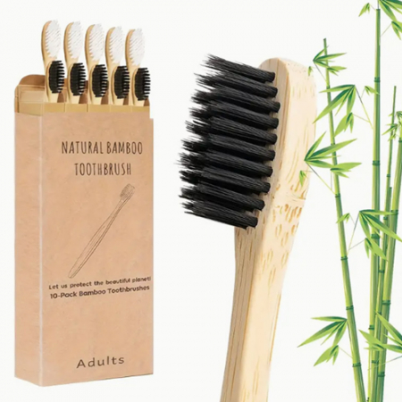 663 천연 대나무 칫솔 10개 세트 #2