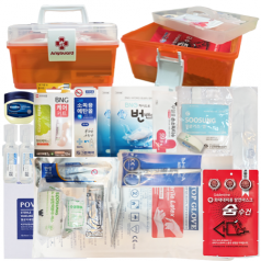 화상키트 19종 화상구급함 화재응급키트 재난화재안전키트 응급함 숨수건