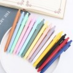 클립오토볼펜 15컬러 중성펜 멀티펜 단체 선물 판촉 파스텔 볼펜