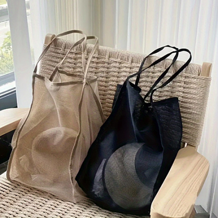 584 대형 폴리에스터 메쉬 비치 토트백 #2