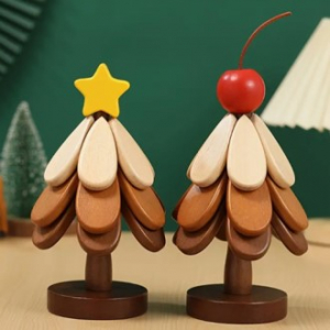 535 목제 크리스마스 트리 코스터 1개