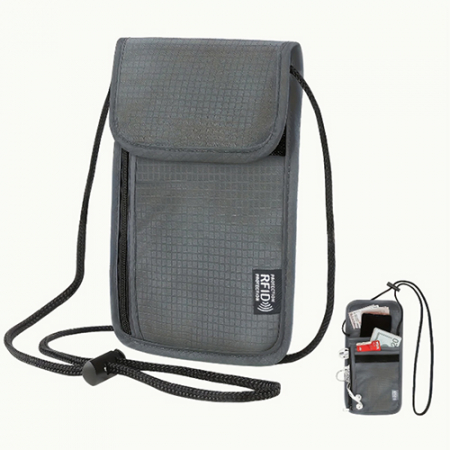 519 RFID 차단 여행용 가슴 지갑 #2