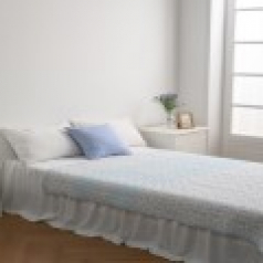 스카이블루 스프레이드 이불 (손잡이 가방)