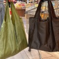 347 재사용 가능한 접이식 쇼핑 토트백 2개