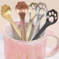 304스텐 재질 고양이 발바닥 스푼