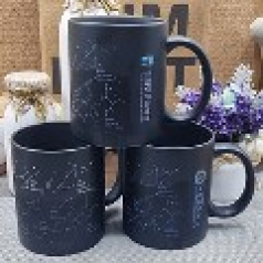 별자리 아이스변색 무광올블랙 머그컵