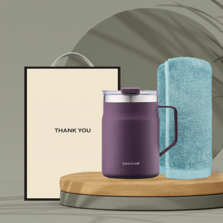 시즈넬 선물세트 락앤락 그란데475머그+송월 항균타올150g #2