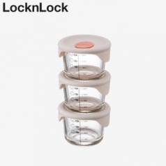 락앤락 508S3 리틀럽 계량눈금 스팀홀 이유식 원형용기 230ml 3개세트