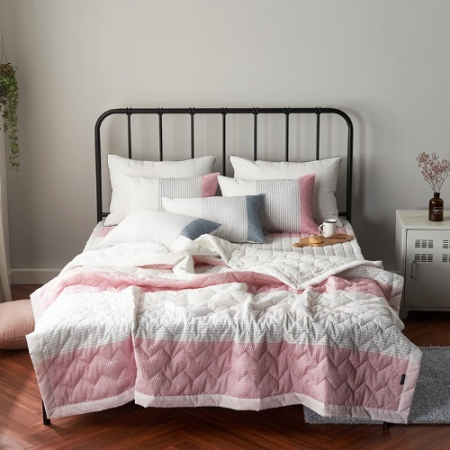 테라풀 시어서커+아사면 여름이불 겸 스프레드+베개커버 세트 싱글/퀸 2색상 고급침구가방증정 #4