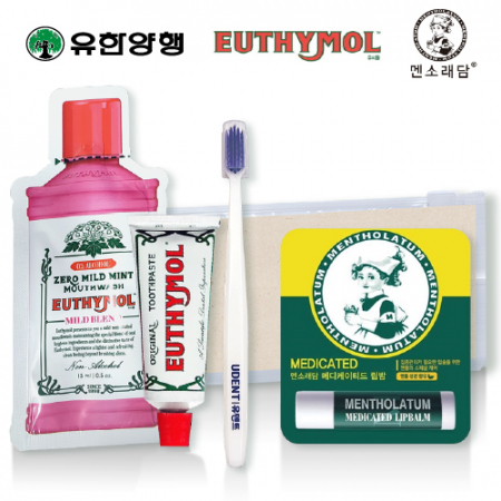유시몰 유덴트세트 치약20g+알칫솔1개+가글15ml+멘소래담메디립밤 #2