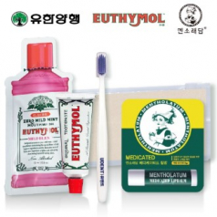 유시몰 유덴트세트 치약20g+알칫솔1개+가글15ml+멘소래담메디립밤