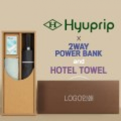 협립 3단 60 슈퍼 거꾸로 완전자동우산 +배터리+뱀부170타월 세트