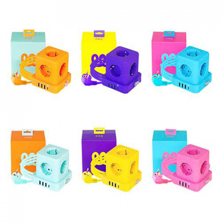 파스텔 컬러풀 5구형 4000w 고용량 팝업 멀티탭 (케이블 1.8m) #2