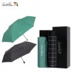 3단슬림사각파스텔 3단수동 모던체크 암막코팅 우양산세트(0190335)