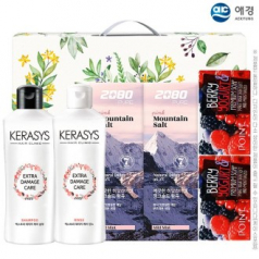 애경 케라시스샴푸180용기 린스180용기 2080히말라야핑크솔트치약100g2P 포인트베리비누2P(6종)