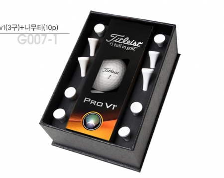 골프용품 타이틀리스트 골프 pro V1(3구)+나무티(10p) 골프공 골프사은품 t001 #2