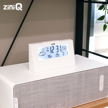 지니큐 디지털 LED 탁상시계 온도습도날짜표시 알람 투명탁상용 ZQ-CK300 #5
