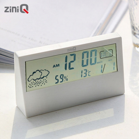 지니큐 디지털 LED 탁상시계 온도습도날짜표시 알람 투명탁상용 ZQ-CK300 #6