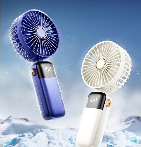 5단 조절 강풍 LED 미니선풍기 휴대용 탁상용 목걸이 핸디 선풍기 #3