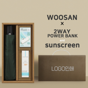 가르시아3단모던완전자동우산+선크림+배터리-세트