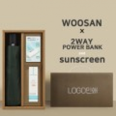 가르시아3단모던완전자동우산+선크림+배터리-세트