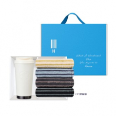 스타벅스 시그니처 엘마 텀블러 473ml 호텔 핸드타올 1P (색상랜덤) 손잡이 기프트박스 선물 세트