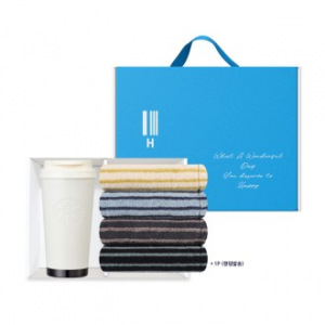 스타벅스 시그니처 엘마 텀블러 473ml 호텔 핸드타올 1P (색상랜덤) 손잡이 기프트박스 선물 세트