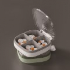 투명 파스텔 알약통 4칸