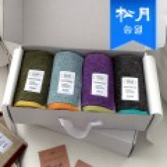 AREUM 아름 40수 코마사 호텔수건 4매 선물세트(크라프트)