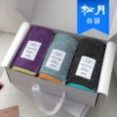 AREUM 아름 40수 코마사 호텔수건 3매 선물세트(크라프트)