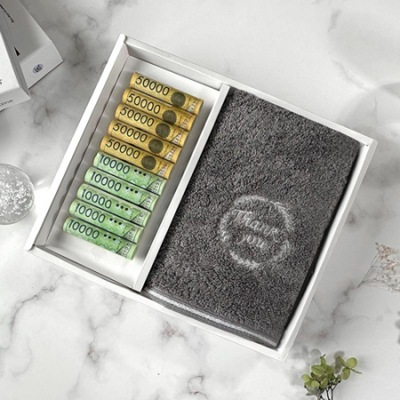 송월타올 어버이날 부모님 환갑 칠순 팔순 구순 축하 기념 선물세트(땡큐190g뱀부얀) 용돈박스 이벤트 답례품 #3