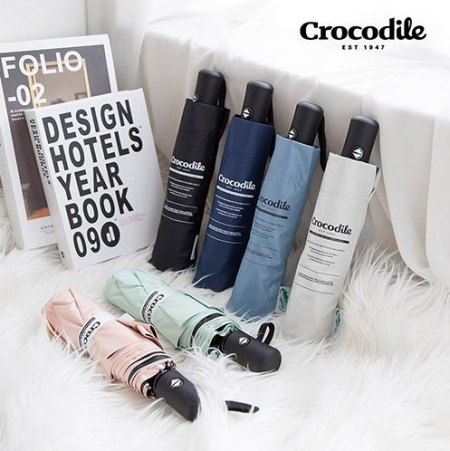 크로커다일 3단 UV차단 레터링 암막 완전자동 우양산 #2