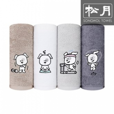 [송월타올] 헬스하는 강아지 30수 타올 150g 1p #2