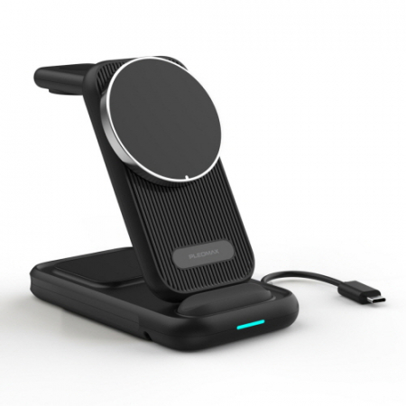 플레오맥스 PM-4ONE 4 in 1 접이식 15W 고속 무선 충전기, 애플 + 갤럭시 워치 #3