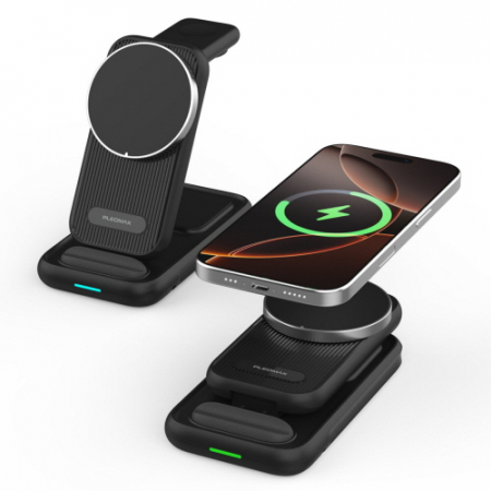 플레오맥스 PM-4ONE 4 in 1 접이식 15W 고속 무선 충전기, 애플 + 갤럭시 워치 #5