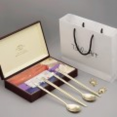 로즈블루 티타늄 수저 고급선물세트